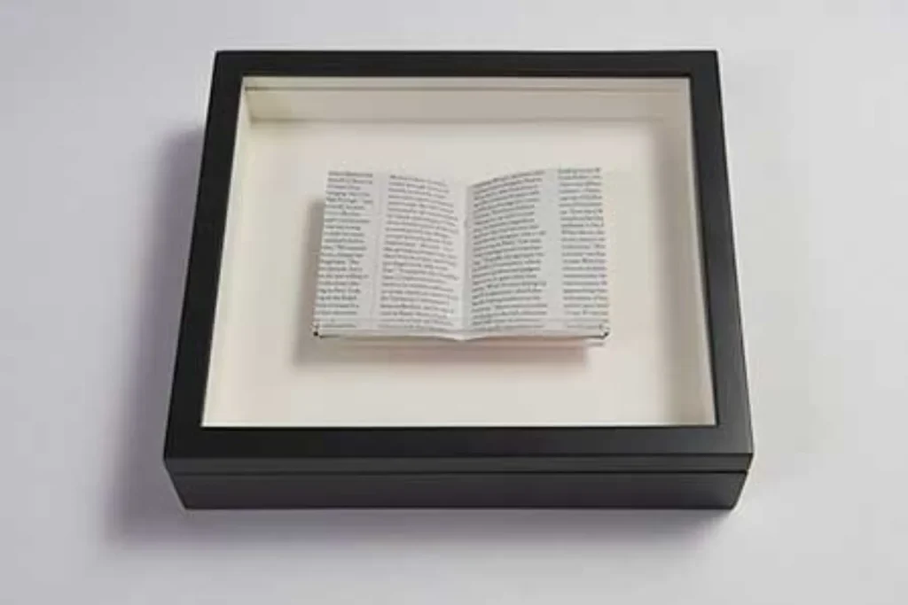 מסגרת קופסה עמוקה שדואו בוקס עם ספר פתוח - מסגור אובייקטים