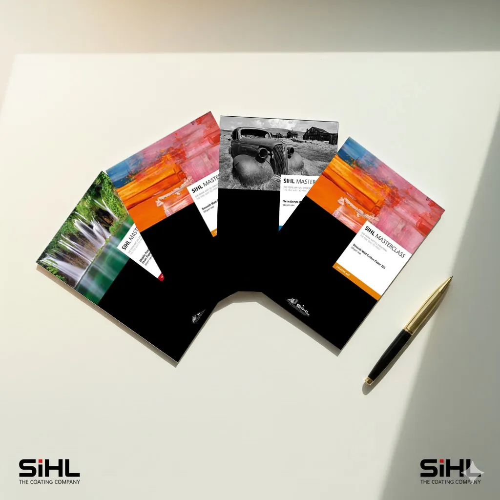 מניפת דוגמאות נייר Sihl להדפסת תמונות ואמנות